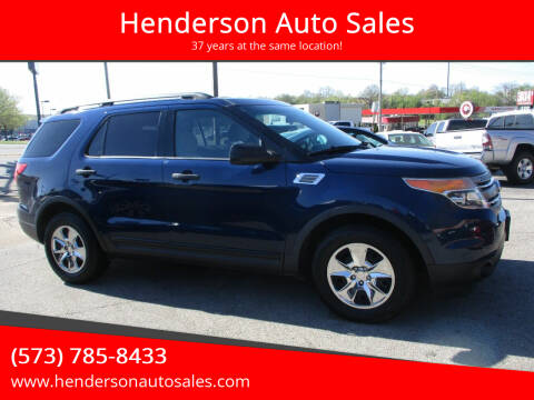 2012 Ford Explorer for sale at Henderson Auto Sales in Poplar Bluff MO