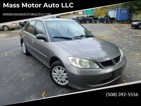 2005 Honda Civic for sale at Mass Motor Auto LLC in Millbury MA