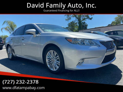 2014 Lexus ES 350 for sale at David Family Auto, Inc. in New Port Richey FL