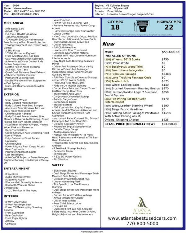 2016 Mercedes-Benz GLE GLE 350 4MATIC