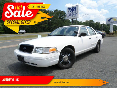 2009 Ford Crown Victoria for sale at AUTOTYM INC. in Fredericksburg VA