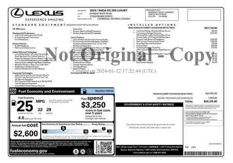 2024 Lexus RX 350