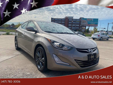2014 Hyundai Elantra for sale at A & D Auto Sales in Joplin MO
