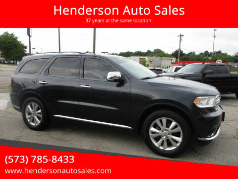 2016 Dodge Durango for sale at Henderson Auto Sales in Poplar Bluff MO
