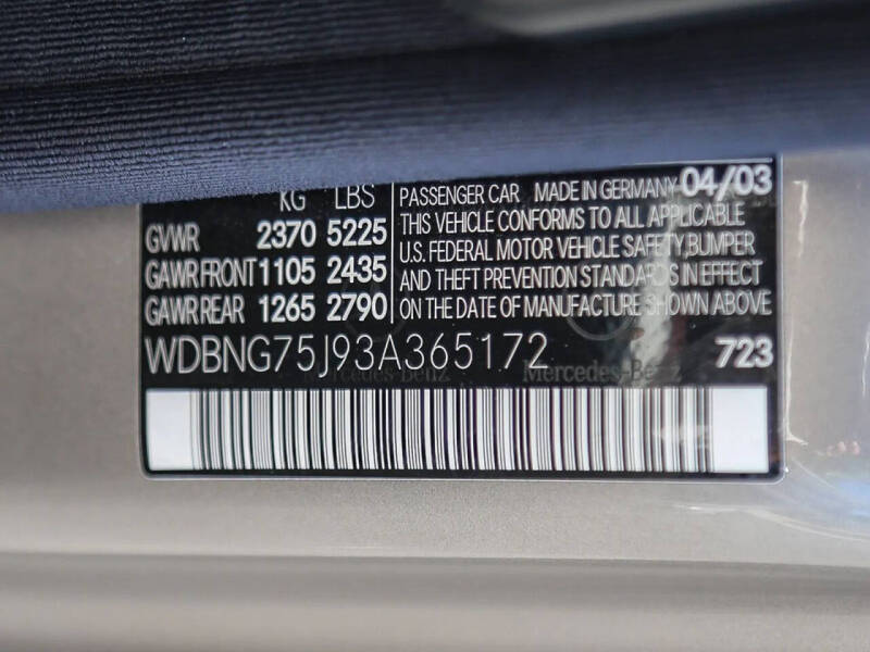 2003 Mercedes-Benz S-Class S 500