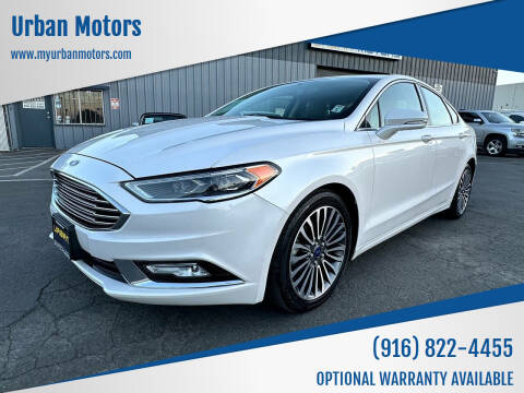 2017 Ford Fusion for sale at Urban Motors in Sacramento CA