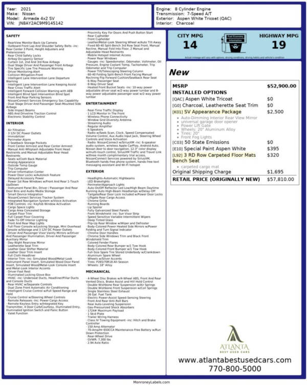 2021 Nissan Armada