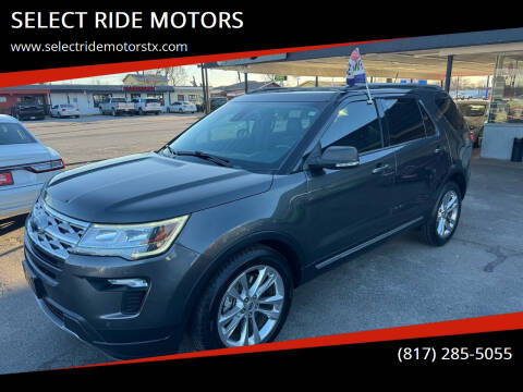 2019 Ford Explorer for sale at SELECT RIDE MOTORS in Arlington TX