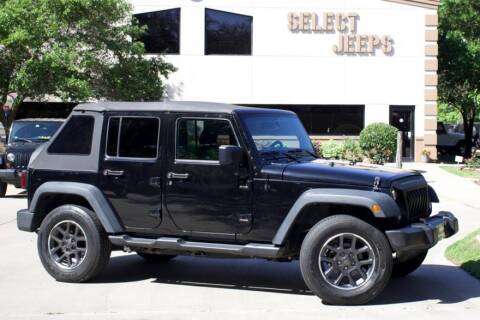 2016 Jeep Wrangler Unlimited for sale at SELECT JEEPS INC in League City TX