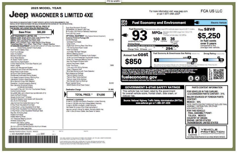 2025 Jeep Wagoneer S Limited