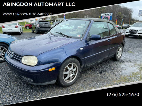 2002 Volkswagen Cabrio for sale at ABINGDON AUTOMART LLC in Abingdon VA