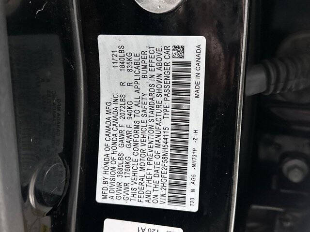 2022 Honda Civic Sport