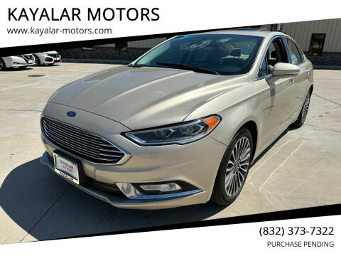 2017 Ford Fusion for sale at KAYALAR MOTORS SUPPORT CENTER in Houston TX