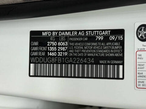 2016 Mercedes-Benz S-Class S 550 4MATIC