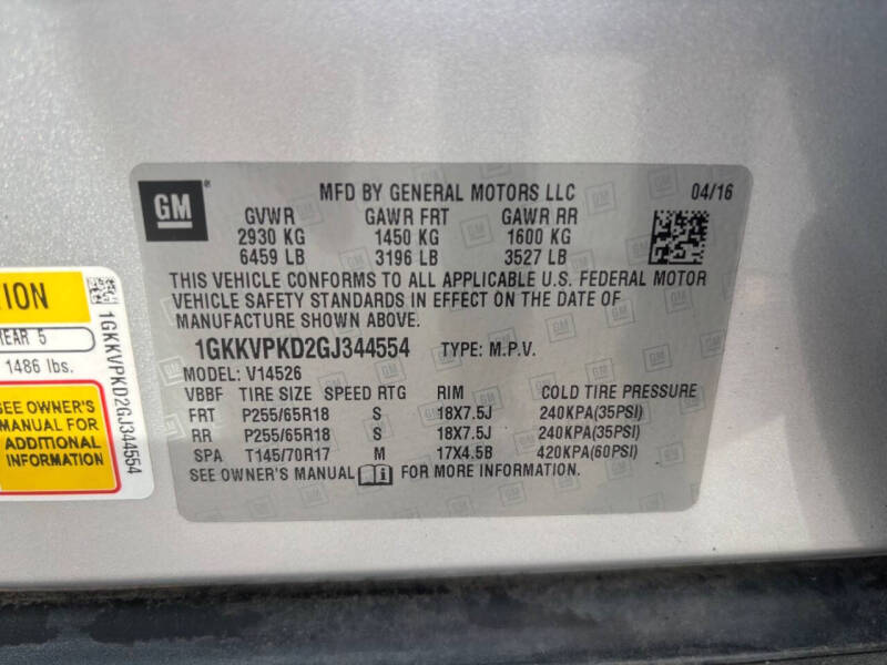 2016 GMC Acadia SLE-2