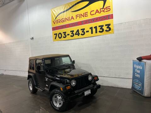 2001 Jeep Wrangler for sale at Virginia Fine Cars in Chantilly VA