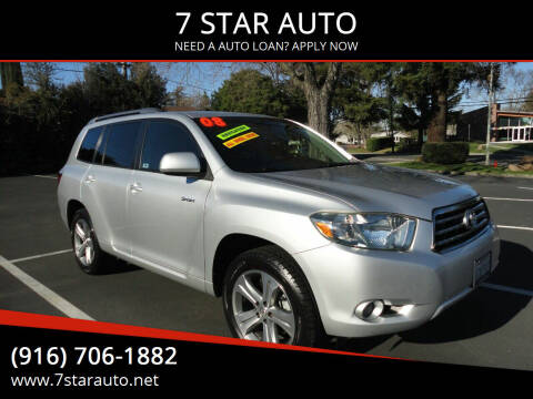 2008 Toyota Highlander for sale at 7 STAR AUTO in Sacramento CA