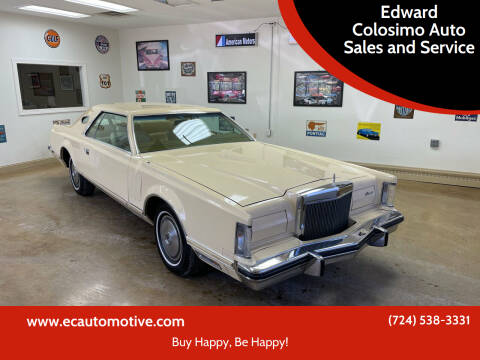 1978 Lincoln Mark V for sale at Edward Colosimo Auto Sales and Service in Evans City PA