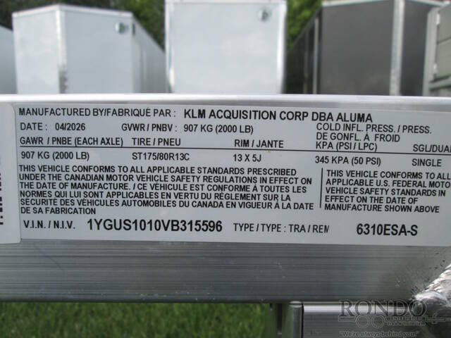 2027 Aluma Aluminum Single Axle Utility 6