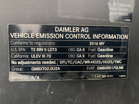 2016 Mercedes-Benz Metris Cargo