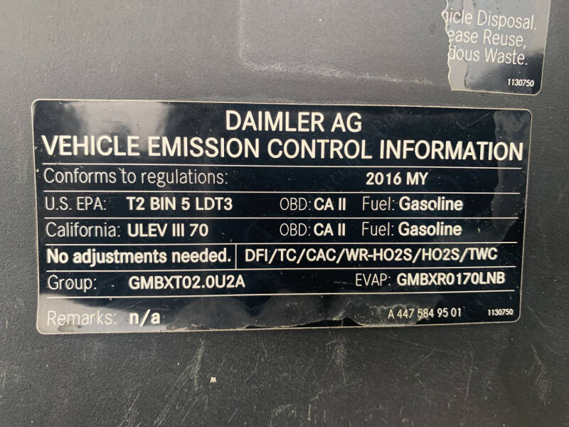 2016 Mercedes-Benz Metris Cargo