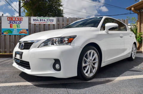 2013 Lexus CT 200h for sale at ALWAYSSOLD123 INC in Fort Lauderdale FL