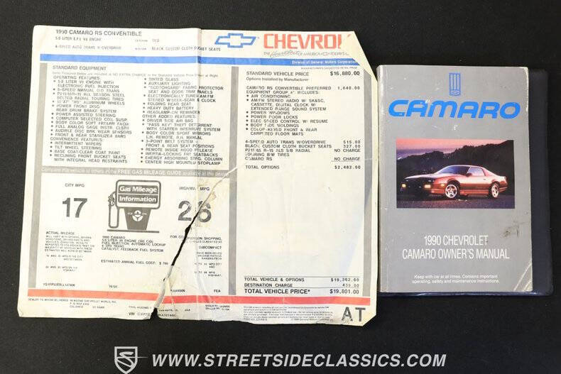 1990 Chevrolet Camaro RS