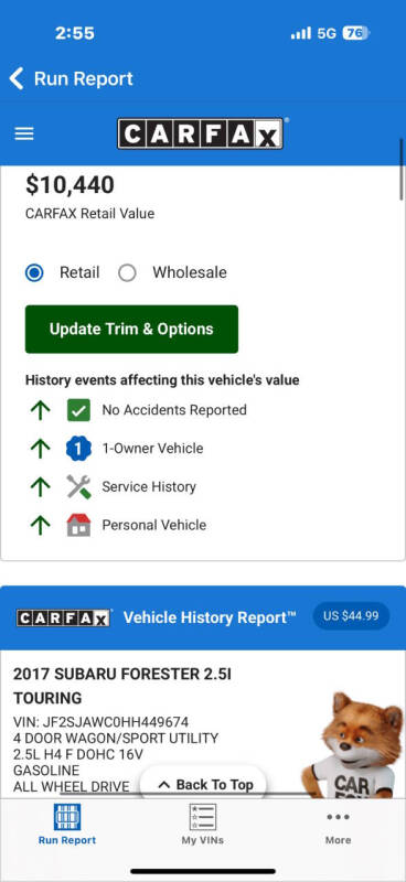2017 Subaru Forester 2.5i Touring