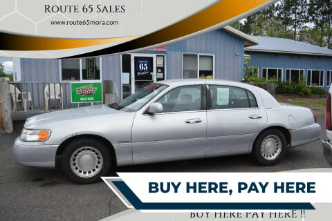 1998 Lincoln Town Car for sale at Route 65 Sales in Mora MN