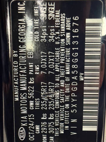 2016 Kia Sorento LX V6