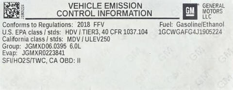 2018 Chevrolet Express 2500