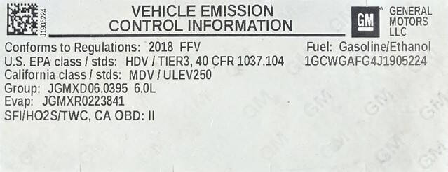 2018 Chevrolet Express 2500