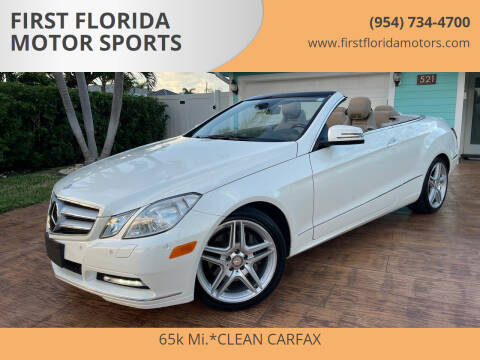 2011 Mercedes-Benz E-Class for sale at FIRST FLORIDA MOTOR SPORTS in Pompano Beach FL