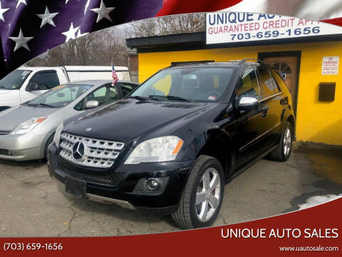 2010 Mercedes-Benz M-Class for sale at Unique Auto Sales in Marshall VA