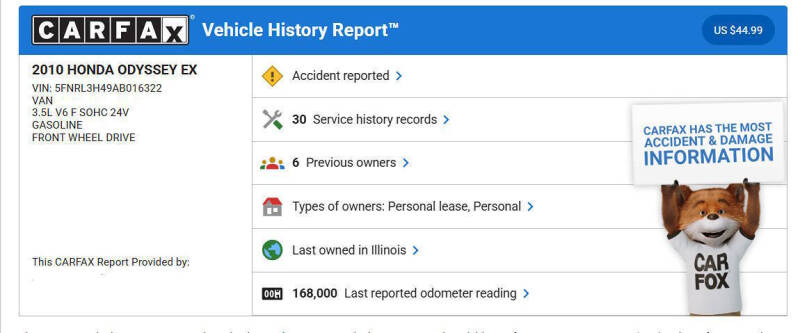 2010 Honda Odyssey EX