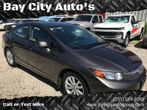 2012 Honda Civic for sale at Bay City Auto's in Mobile AL