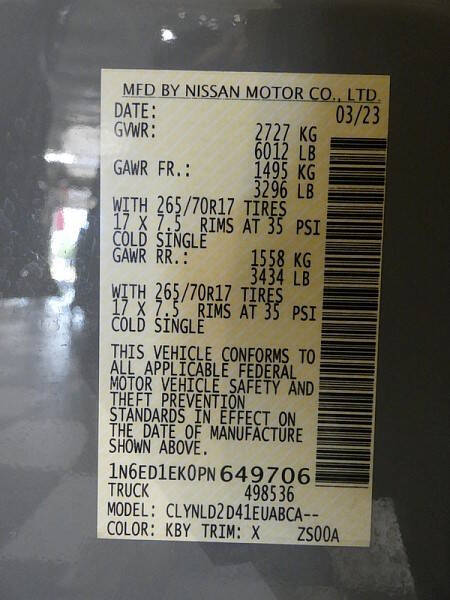 2023 Nissan Frontier