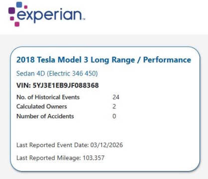 2018 Tesla Model 3 Long Range