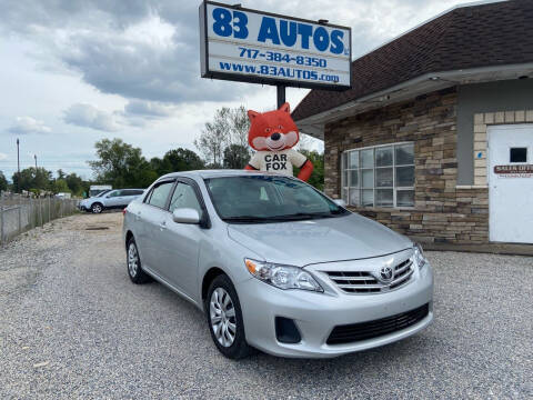 2013 Toyota Corolla for sale at 83 Autos in York PA