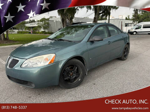2009 Pontiac G6 for sale at CHECK AUTO, INC. in Tampa FL