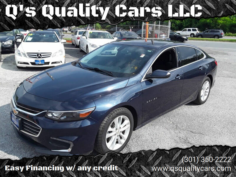 2016 Chevrolet Malibu for sale at Q's Quality Cars LLC in Capitol Heights MD