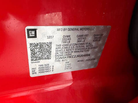 2018 Chevrolet Tahoe Special Service