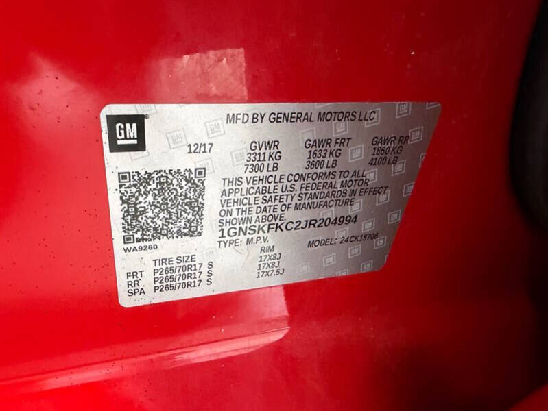 2018 Chevrolet Tahoe Special Service