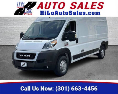 2021 RAM ProMaster for sale at Hi-Lo Auto Sales in Frederick MD