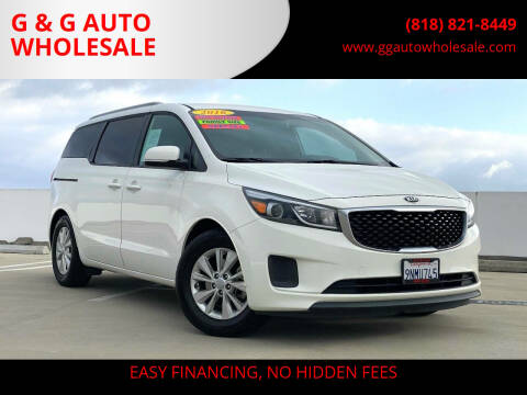 2016 Kia Sedona for sale at G & G AUTO WHOLESALE in North Hollywood CA