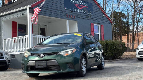 2015 Toyota Corolla for sale at Massi Motors in Durham NC