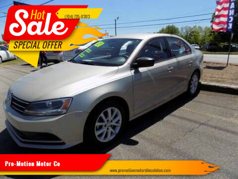2015 Volkswagen Jetta for sale at Pro-Motion Motor Co in Lincolnton NC