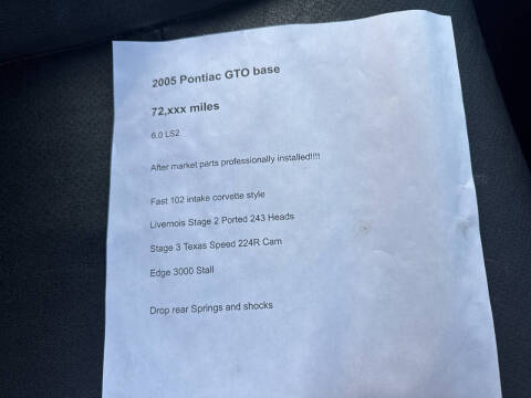 2005 Pontiac GTO