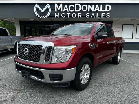 2017 Nissan Titan for sale at MacDonald Motor Sales in High Point NC