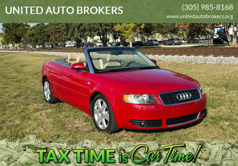 2004 Audi A4 for sale at UNITED AUTO BROKERS in Hollywood FL